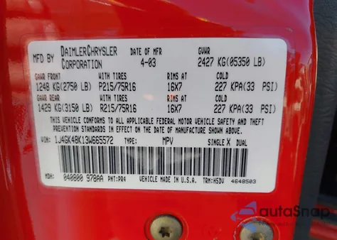 2003 Jeep Liberty Sport z USA, uszkodzony, nr VIN 1J4GK48K13W665572